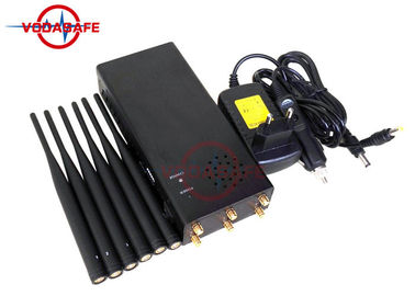 High Power Six Way Portable Jammer Device , Cellular Signal Blocker 6000mAh Battery