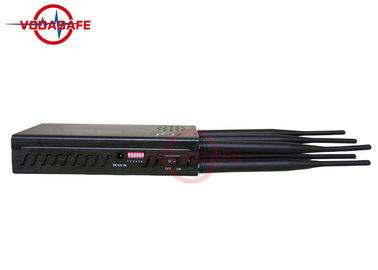 High Power Six Way Portable Jammer Device , Cellular Signal Blocker 6000mAh Battery
