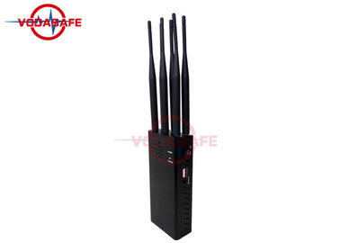 High Power Six Way Portable Jammer Device , Cellular Signal Blocker 6000mAh Battery