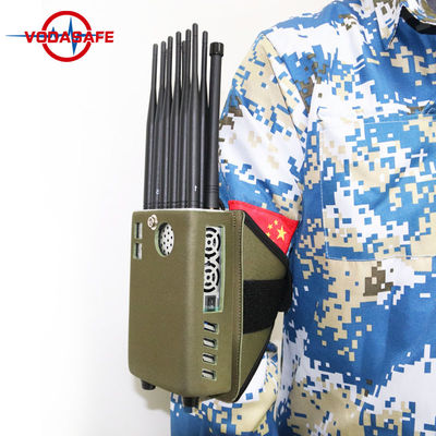 12 pasm 5G 4G 3G Wifi GPS Tracker Przenośny zakłócacz sygnału 12Walt 30-metrowy zasięg zakłócania